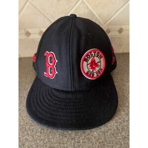 Boston Red Sox Hat . New Era. 59 Fifty. Fitted Cap 7 5/8- Preowned